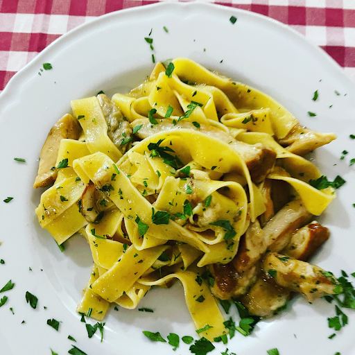 Pappardelle Marcozzi ai funghi porcini We serve only freshly made food. We avoid hidden…